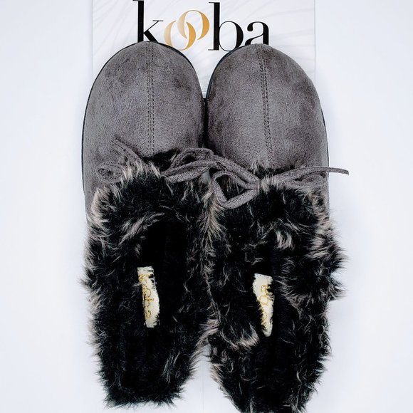 Kooba Shoes Kooba Faux Fur Bow Front House Slippers New Poshmark